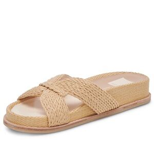 Dolce Vita sandal, light natural raffia. Very good condition, 8.5